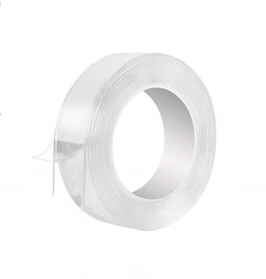 Jackky Double Sided Handheld Dispenser Dispenser lcello tapes (Manual)(Set of 1, White)