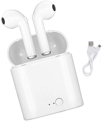 CASADOMANI handfree Wireless Earbuds headphone with Charging Box Bluetooth Headset(White, True Wireless)