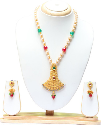 Ethnicking Alloy Gold-plated Multicolor Jewellery Set(Pack of 1)