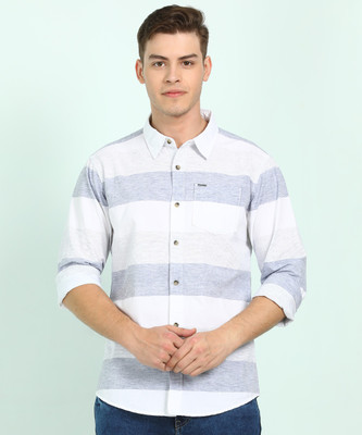pepe-jeans-men-self-design-casual-white-blue-shirt