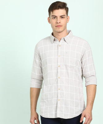 Pepe Jeans Men Checkered Casual Brown White Shirt