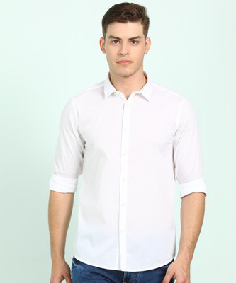 Pepe Jeans Men Self Design Casual White Shirt