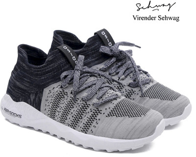 ASIAN Airsocks-12 sports shoes for men | Latest Stylish Casual sport shoes for men |Blue running shoes for boys | Lace up High Top Sock shoes for running, walking, gym, trekking & party Walking Shoes For Men(Grey)