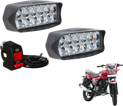 MOCKHE VLB-12LEDRECT-134 Jive Fog Lamp Motorbike LED for TVS (12 V, 12 W)(Universal For Bike, Pack of 2)
