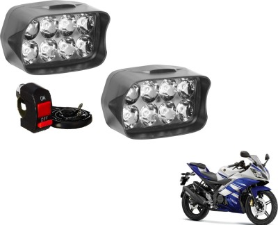 AUTYLE VLB-8LEDRECT-253 YZF Fog Lamp Motorbike LED for Yamaha (12 V, 12 W)(Universal For Bike, Pack of 2)