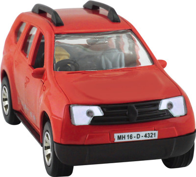 Shinsei Pull Back Renault Duster Car | Opening Doors | Miniature Scaled Models || Dinky Cars |-Red(Red, Pack of: 1)