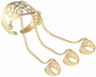 FemNmas Metal Gold-plated Ring Bracelet