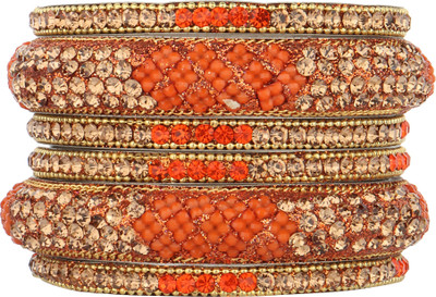Unique Collection Alloy Brass Bangle Set(Pack of 6)