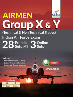 Airmen Group X & Y (Technical & Non Technical Trades) Indian Air Force Exam 28 Practice Sets with 3 Online Sets 2nd Edition(English, Paperback, Disha Experts)