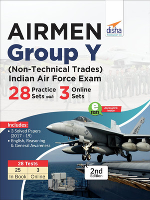Airmen Group Y (Non-Technical Trades) Indian Air Force Exam 28 Practice Sets with 3 Online Sets 2nd Edition(English, Paperback, Disha Experts)