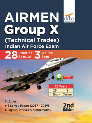 Airmen Group X (Technical Trades) Indian Air Force Exam 28 Practice Sets with 3 Online Sets 2nd Edition(English, Paperback, Disha Experts)