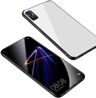COVERBLACK Back Cover for Vivo V17 (India)(White, Black, Grip Case, Pack of: 1)