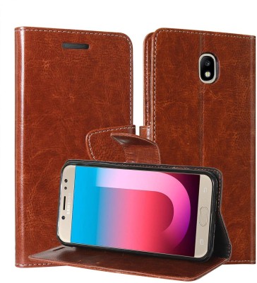 COVERNEW Flip Cover for Samsung Galaxy J7 Pro(Brown, Grip Case, Pack of: 1)