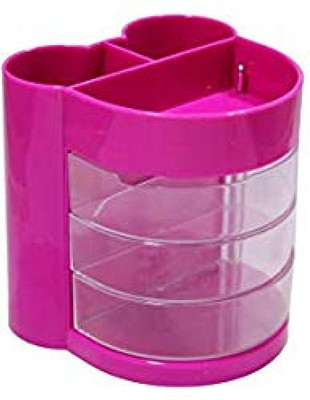 KNAFS 6 Compartments PLASTIC PEN STAND(Multicolor)