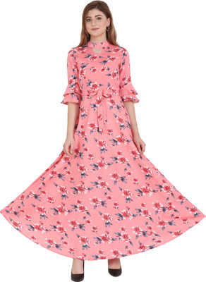 Emeros Women Maxi Pink Full Length Dress