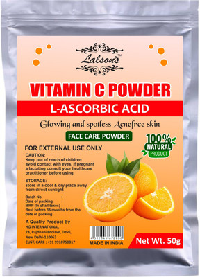 Lalson's Vitamin C Powder (L-Ascorbic Acid) For Use in Serums and Cosmetic Formulations(50 g)