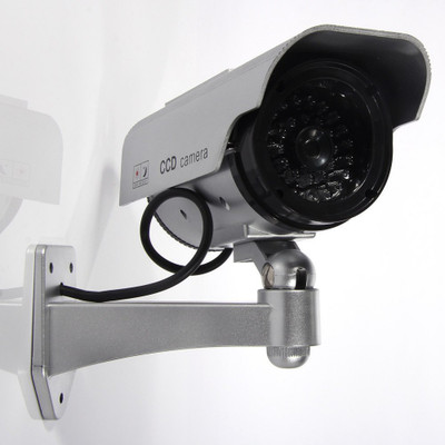 Cpixen Fake IR Security Outdoor Day & Night Switch Dummy Security Camera Security Camera(4 Channel)