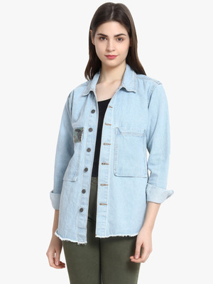 KOTTY 3/4th Sleeve Washed Women Denim Jacket