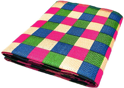 F K Industries Plastic Chatai Mat(Multicolor, Medium)