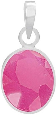 Suruchi Gems & Jewels Natural Certified Ruby (Manik) 8.25 Ratti or 7.5 Carat for Male & Female 92.5 Sterling Silver Pendent Ruby Sterling Silver Pendant