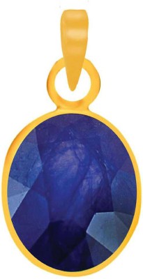 CLEAN GEMS Natural Certified Blue Sapphire (Neelam) 8.25 Ratti or 7.5 Carat for Male & Female Panchdhatu Pendent Gold-plated Alloy Pendant