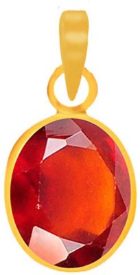 Suruchi Gems & Jewels Natural Certified Gomed (Hessonite) 5.25 Ratti or 4.8 Carat for Male & Female Panchdhatu Pendent Gold-plated Alloy Pendant