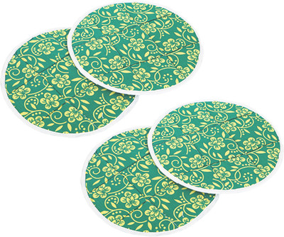 KUBER INDUSTRIES Cotton 4 Pieces Roti Cover/Chapati Cover/Roti Rumals (Green) 2 Piece Top & 2 Piece Bottom-CTKTC32560 Self Design Roti Round Flap Cover(Green, 2)