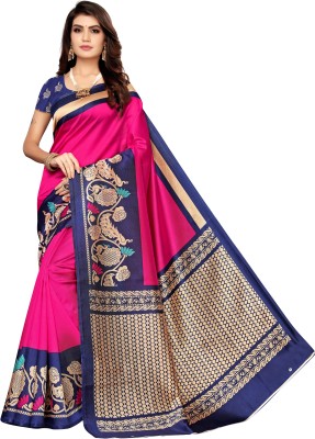 Tilak International Printed Mysore Georgette Saree(Pink)