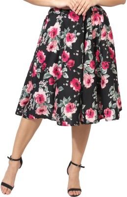 Aniyank Floral Print Women Flared Multicolor Skirt