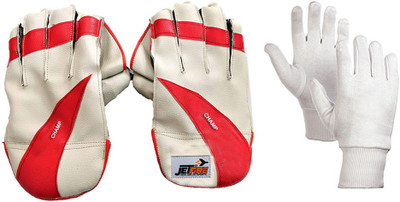 JetFire Champ Wicket Keeping Gloves Combo With Inner Gloves Wicket Keeping Gloves(Multicolor)