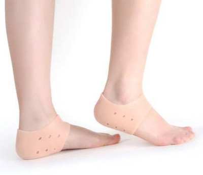 JUBLYN Silicone Gel Heel Pad Socks For Heel Swelling Pain Relief Heel Support(Beige)
