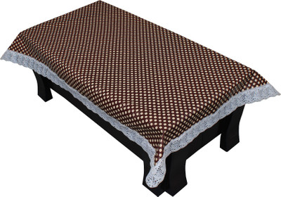 LITHARA Polka 4 Seater Table Cover(Brown, Beige, Polyester)