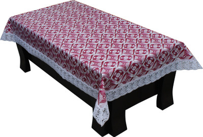 LITHARA Abstract 4 Seater Table Cover(Pink, Polyester)