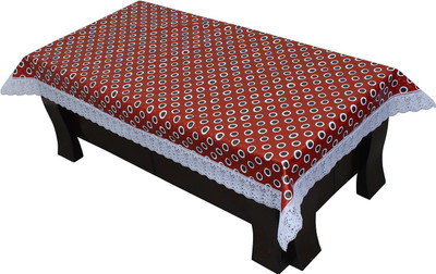LITHARA Polka 4 Seater Table Cover(Red, Polyester)