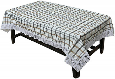 KUBER INDUSTRIES Printed 4 Seater Table Cover(Black, White, PVC)