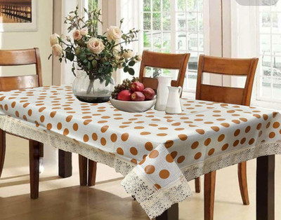 KUBER INDUSTRIES Printed 6 Seater Table Cover(Multicolor, PVC)