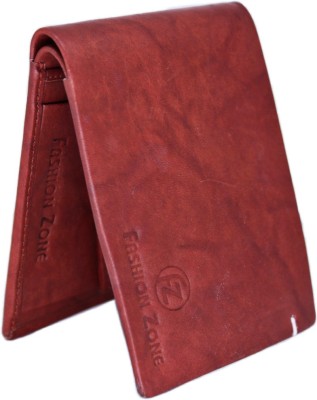 Fashion Zone Men Casual Maroon Genuine Leather Wallet(5 Card Slots)