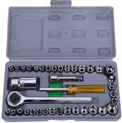 PYLAN 40 wrench set HEAVY QUALITY FORTY- 40 PC TOOL KIT Socket Set (Pack of 1) Double Sided Socket Wrench(Pack of 1)