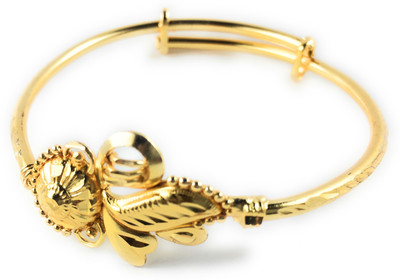Golden Floret Metal Gold-plated Kada