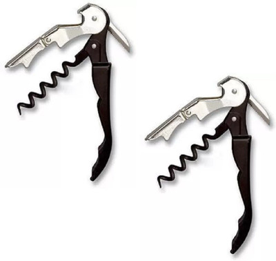 Protos India.Net 2 Pcs Stainless Steel Bottle Opener Corkscrew Wine Opener Can Opener 2 Pcs Wine Bottle Opener Corkscrew Can Opener Bottle Opener Set(Pack of 2)