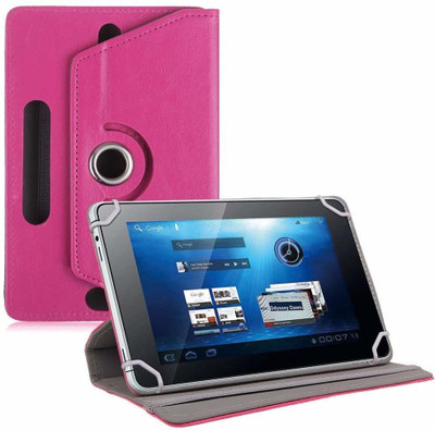 TGK Book Cover for Samsung Galaxy Tab 4 SM-T33 Tablet 8-inch | Rotating Leather Stand Case(Pink, Cases with Holder)