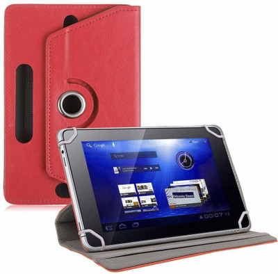 TGK Book Cover for Samsung Galaxy Tab 4 SM-T33 Tablet 8-inch | Rotating Leather Stand Case(Red, Cases with Holder)