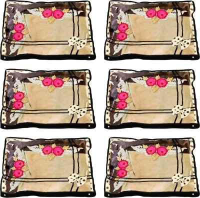 KUBER INDUSTRIES Flower Designer Non Woven Dots Design Single Packing Saree Cover 6 Pcs Set (Ivory) - CTKTC30709 CTKTC030709(Ivory)