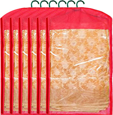 KUBER INDUSTRIES Saree Cover 6 Pieces Non CTKTC030945(Red)