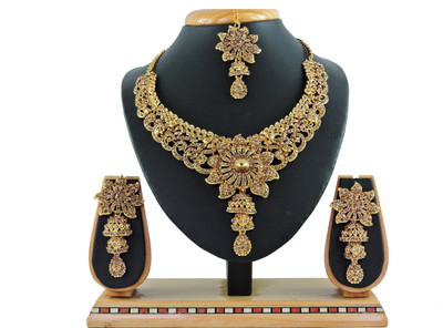 VATSALYA creation Alloy Gold-plated Gold, Bronze Jewellery Set(Pack of 1)