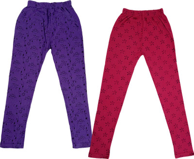 IndiWeaves Legging For Girls(Pink Pack of 2)