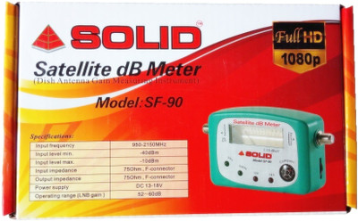 Solid SF-90 Analogue Signal Finder Full HD Satellite dB Meter with Compass Dish Antenna Measuring Instrument Signal Pointer Non-magnetic Line Level(12 cm)