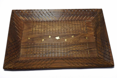 Hanwood Sheesham Wood Cutter (Size: 13x9 inch) Tray(Tray)