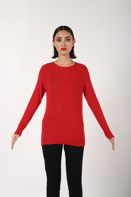 KOTTY Round Neck Embellished Women Pullover