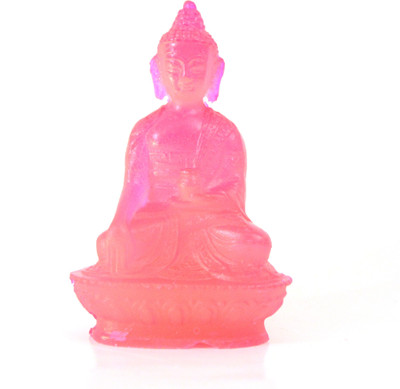ONRR Collections Gautam Buddha pink radium feng shui resin statue Decorative Showpiece  -  8 cm(Marble, Pink)